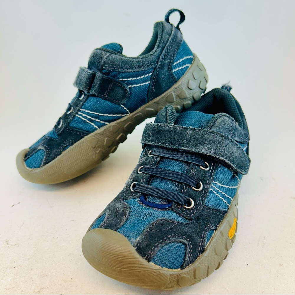 Keen Little Kids' Toddler Blue Suede Mesh Cap Toe Sneakers, Size 12 EU 30